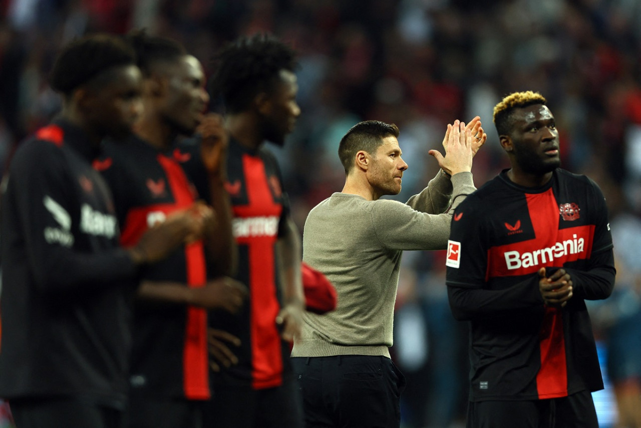 Xabi Alonso, el técnico de Bayer Leverkusen. Foto: Reuters.