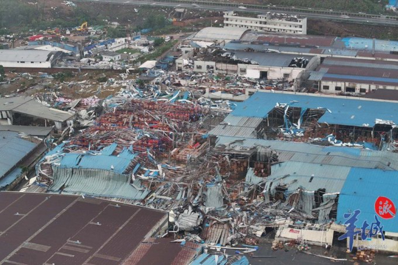 Tornado en China. Foto: X.