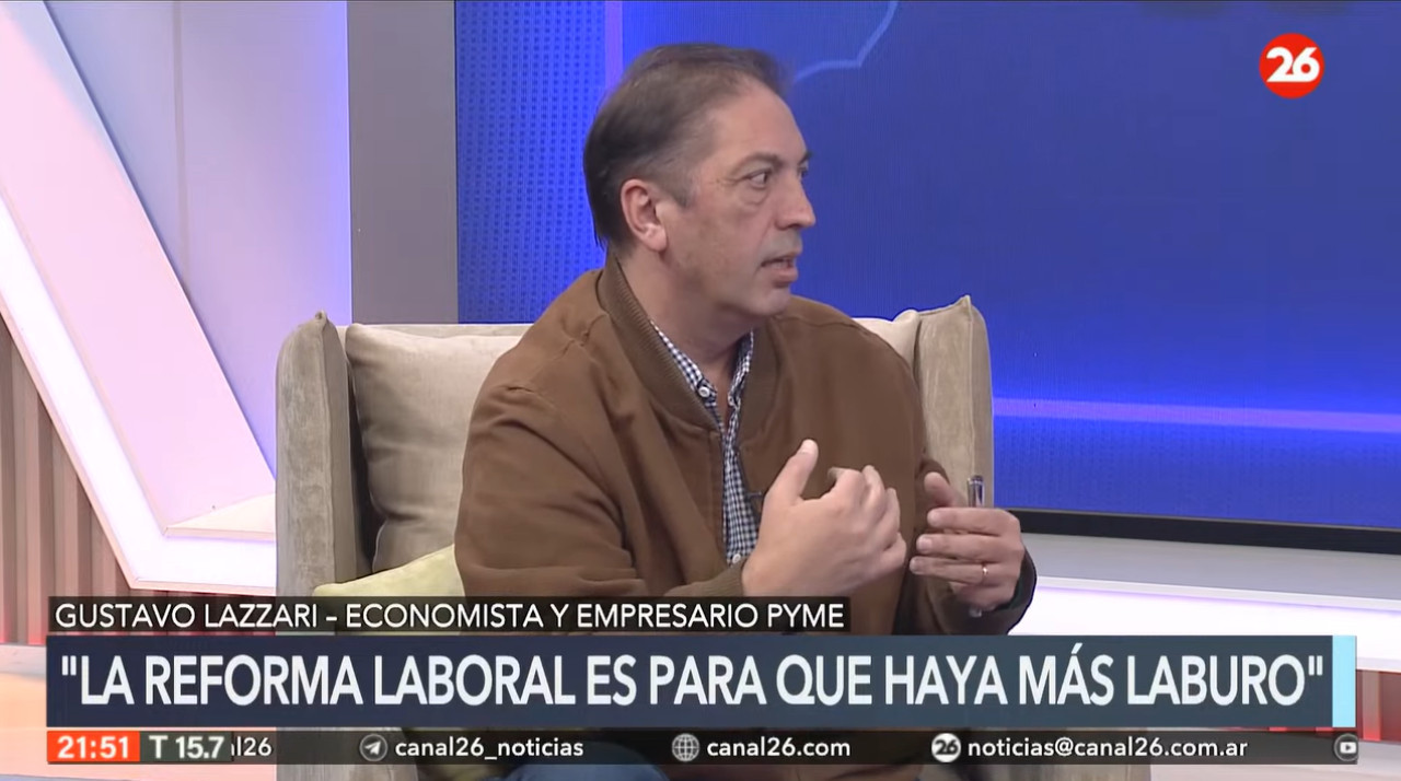 Entrevista al economista Gustavo Lázzari en "La Mirada" de Roberto García