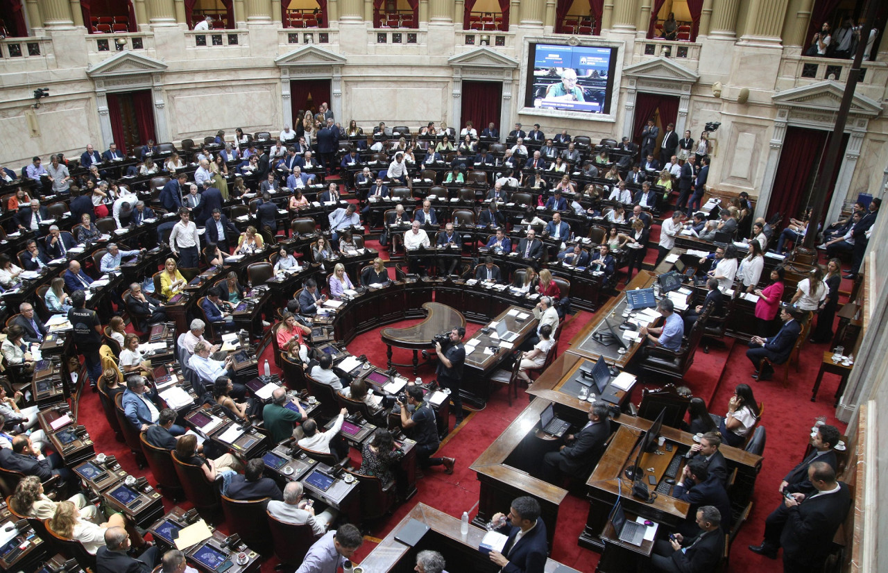 Debate de la Ley Bases en Diputados. Foto: NA