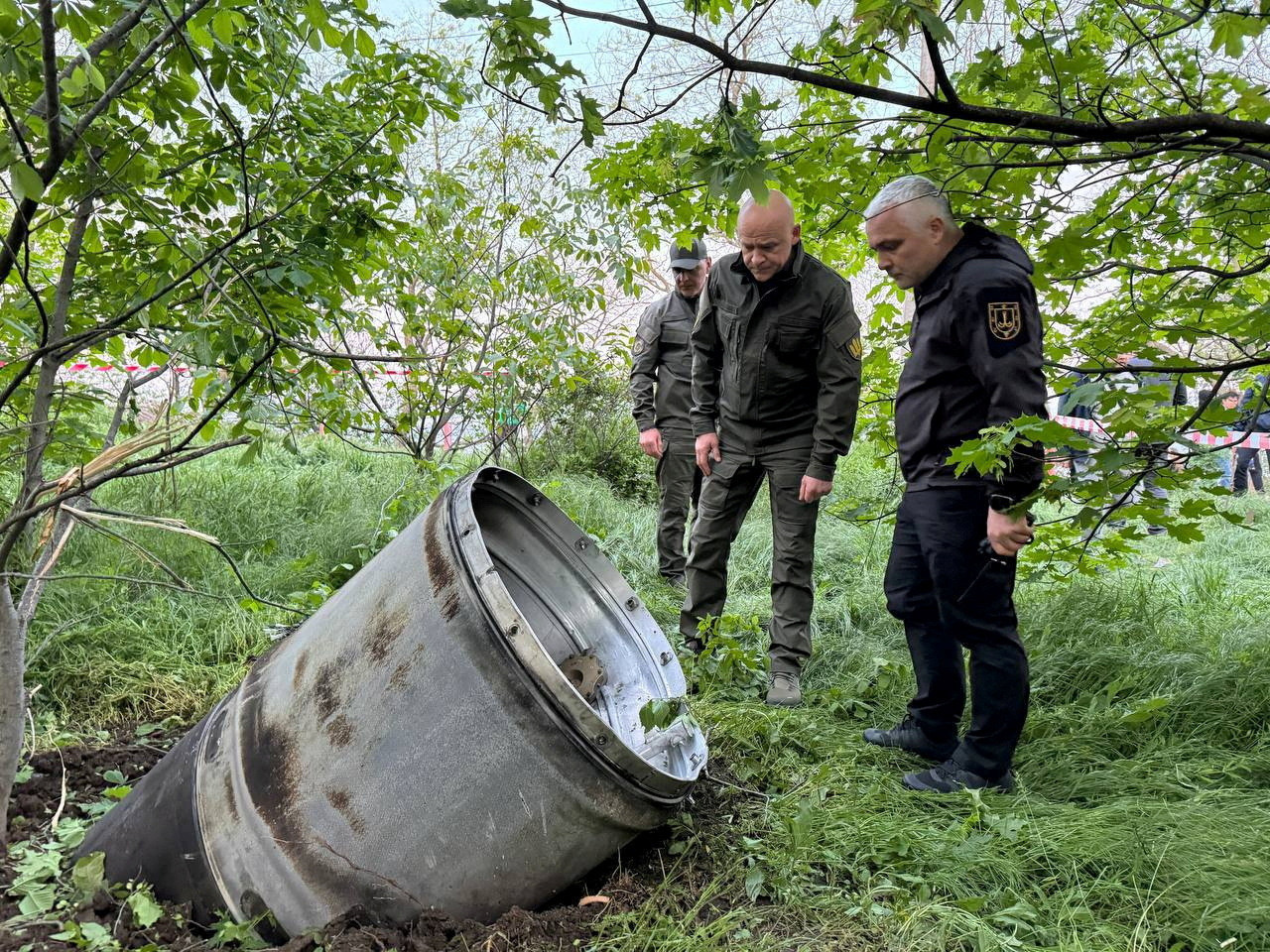 Restos de misiles balísiticos rusos en Ucrania. Foto: Reuters.