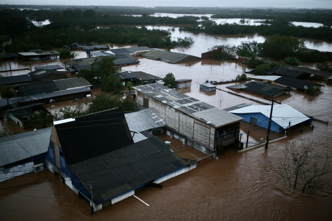 Lluvias en Brasil. Foto: EFE.