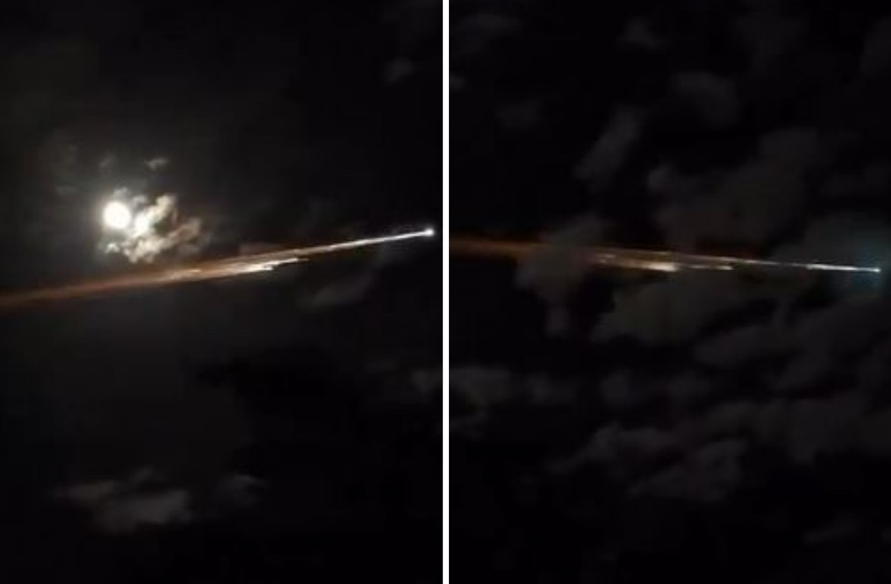 Objetos brillantes en el cielo de Argentina. Foto: captura de video.