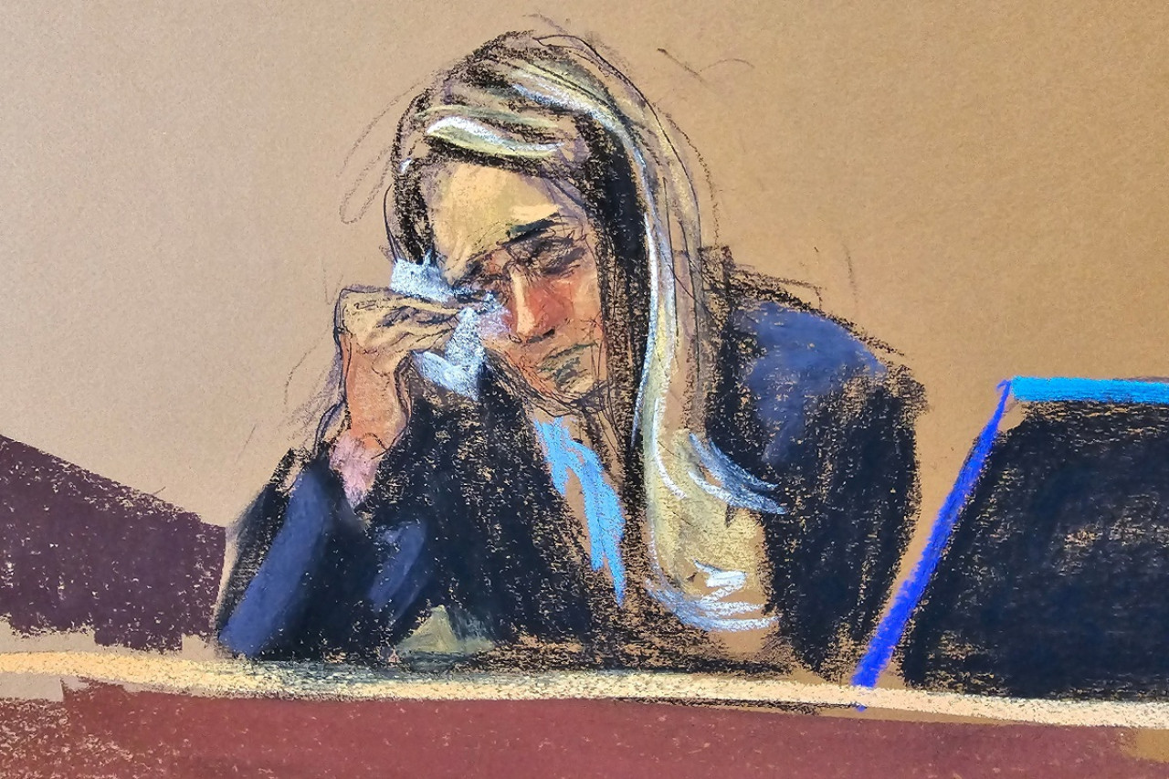 Dibujo del testimonio de Hope Hicks. Foto: Reuters.