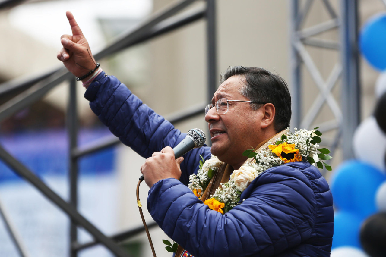 Luis Arce, presidente de Bolivia. Foto: EFE