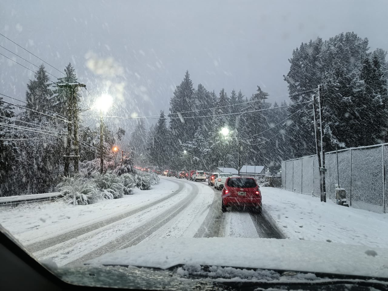 Intensas nevadas en Bariloche. Foto: X.