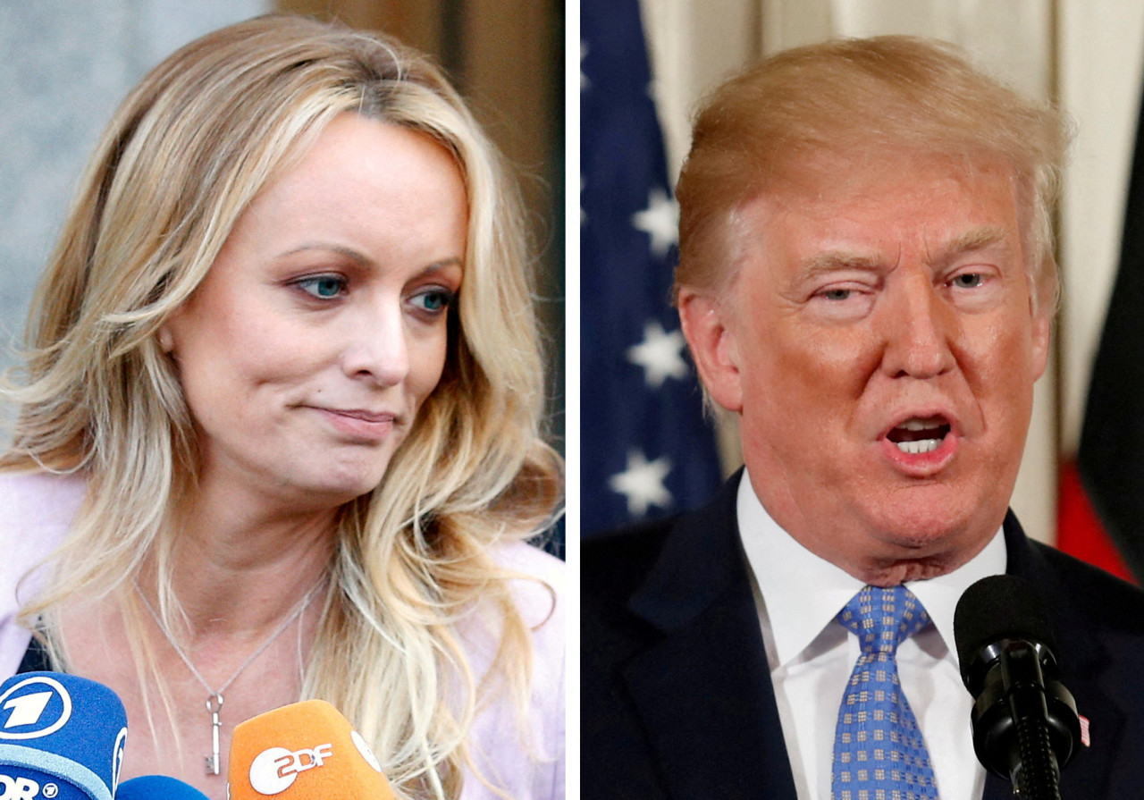 Stormy Daniels y Donald Trump. Foto: Reuters