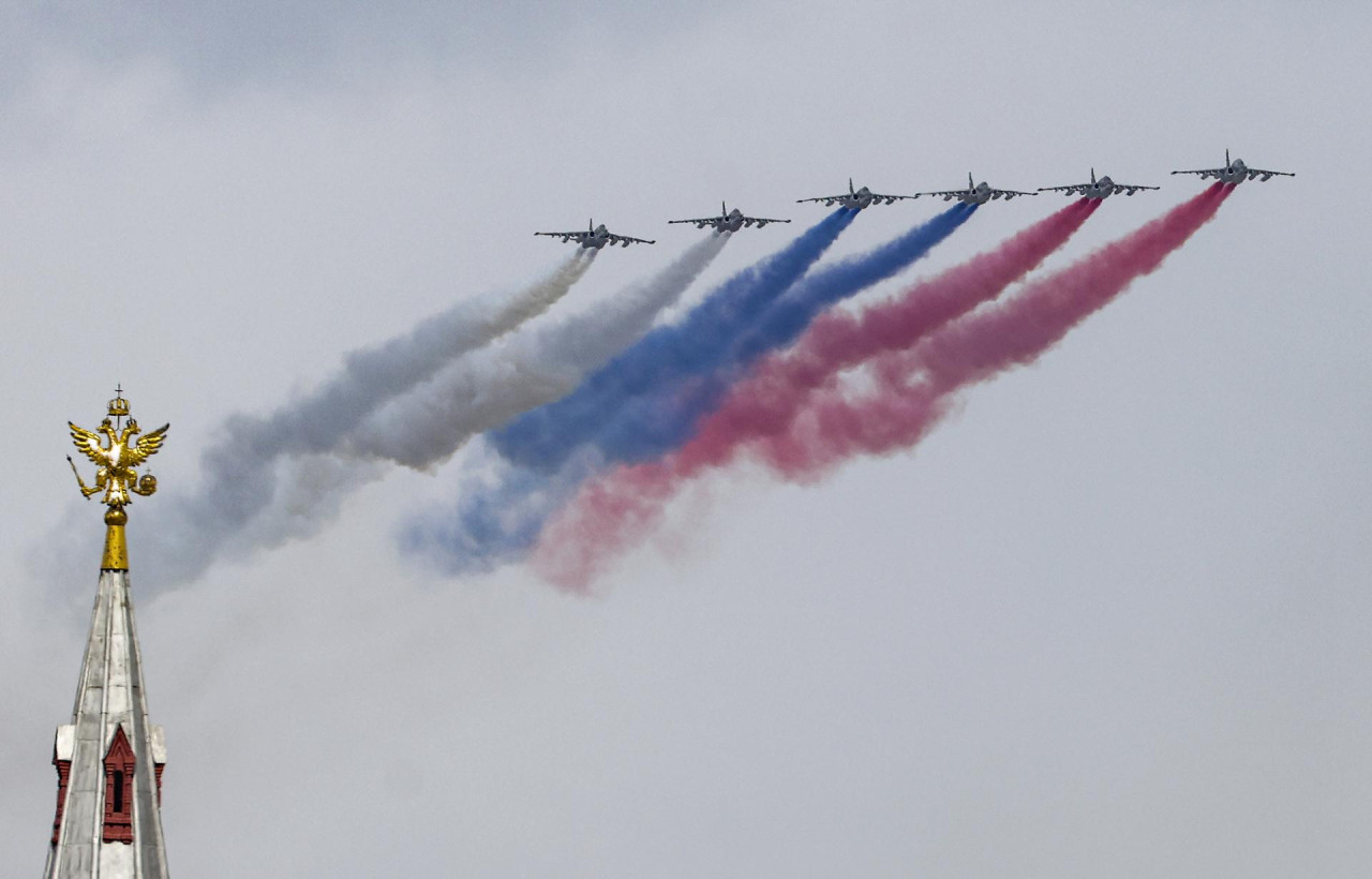 Actos en conmemoración del Día de la Victoria en Rusia. Foto: EFE.