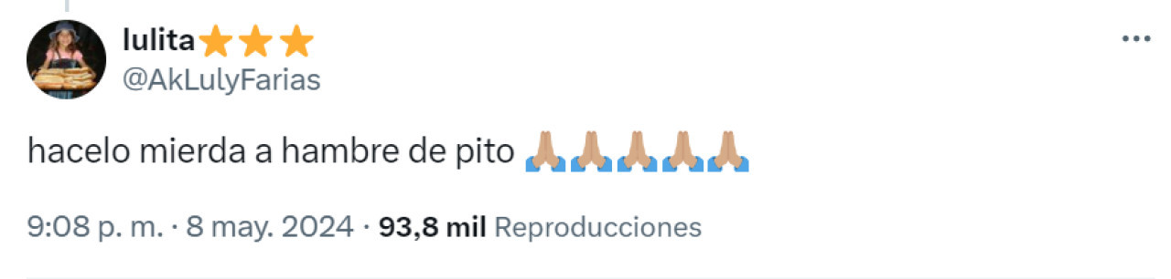 Los comentarios de los fans de Lali. Foto: X.