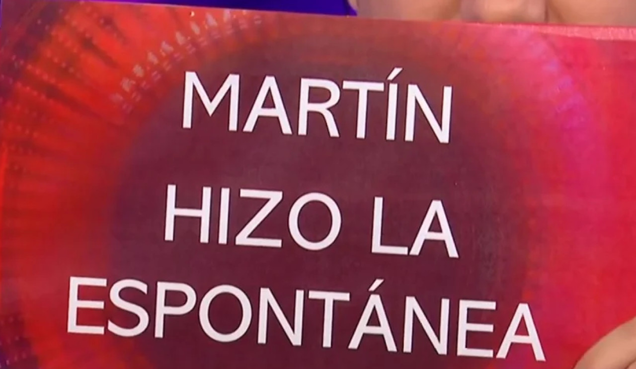 Martín hizo la espontánea. Foto: captura Telefe.