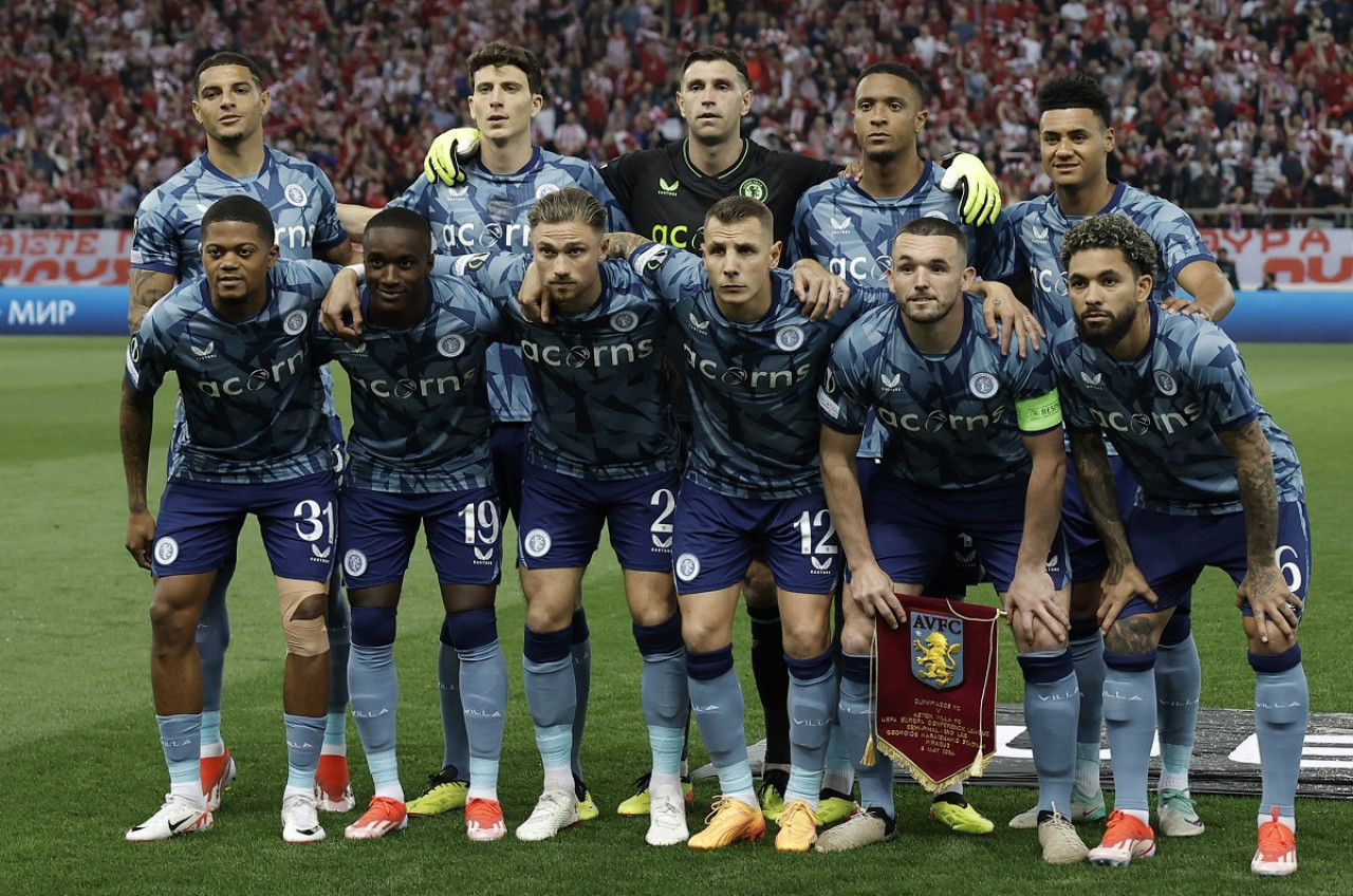 Emiliano Dibu Martínez; Aston Villa vs. Olympiacos. Foto: Reuters.