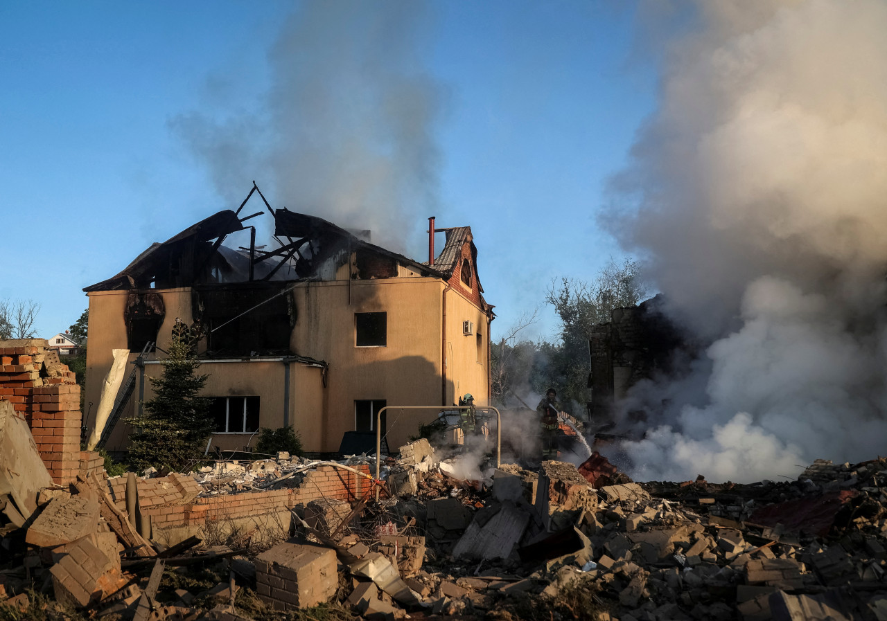 Ataques rusos sobre la región de Járkov, Ucrania. Foto: Reuters.