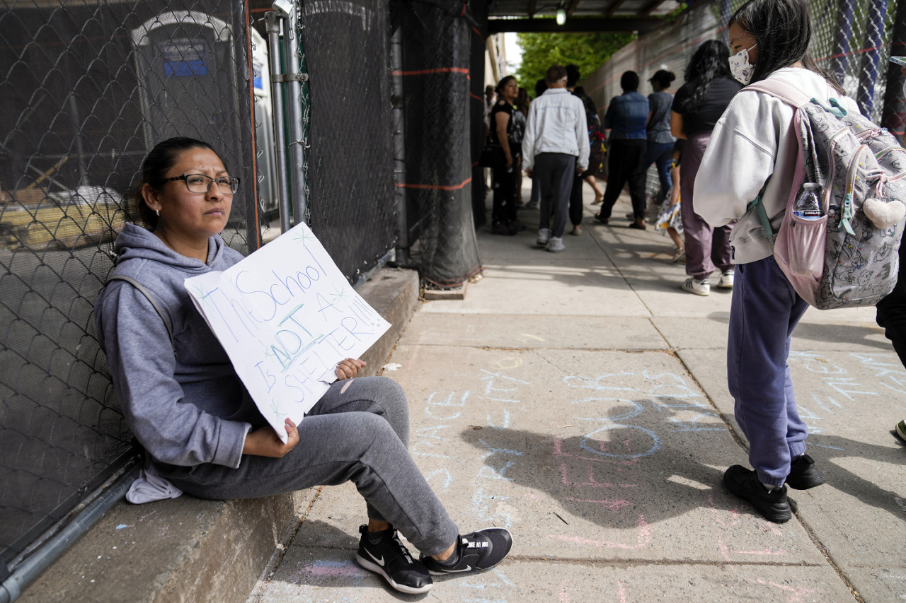 Crisis migratoria en Nueva York. Foto: Reuters