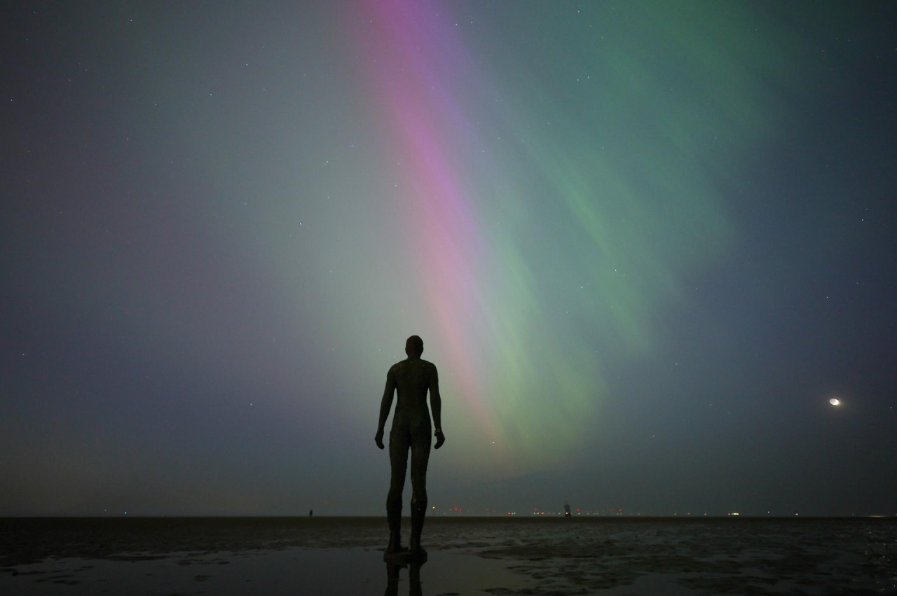 Aurora boreal; Reino Unido. Foto: EFE.