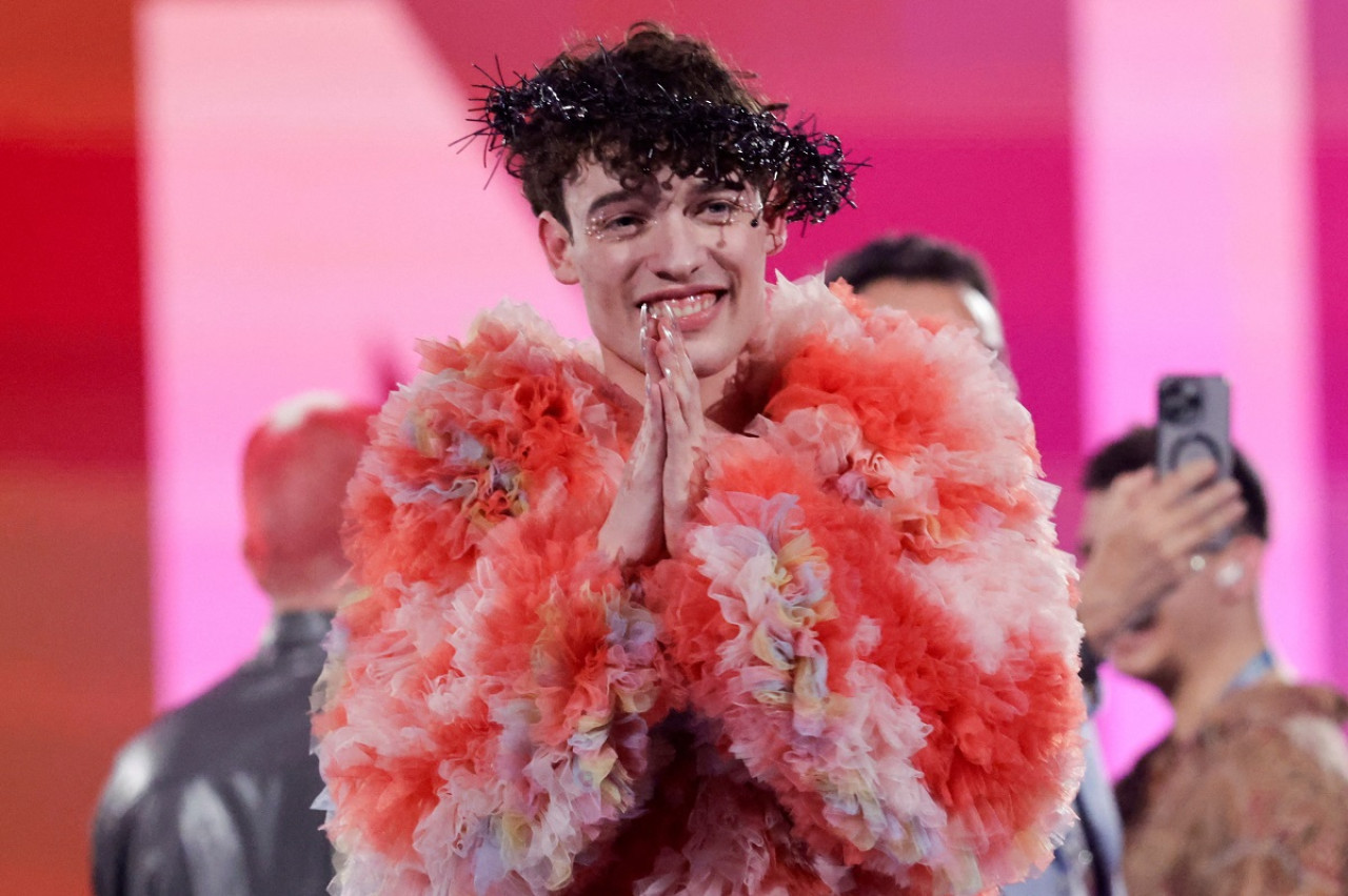 Nemo Mettler, el ganador de Eurovisión 2024. Foto: Reuters.