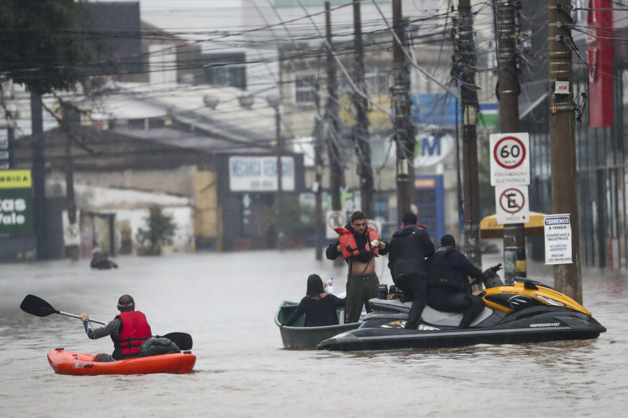 Inundaciones en Brasil. Foto: EFE.