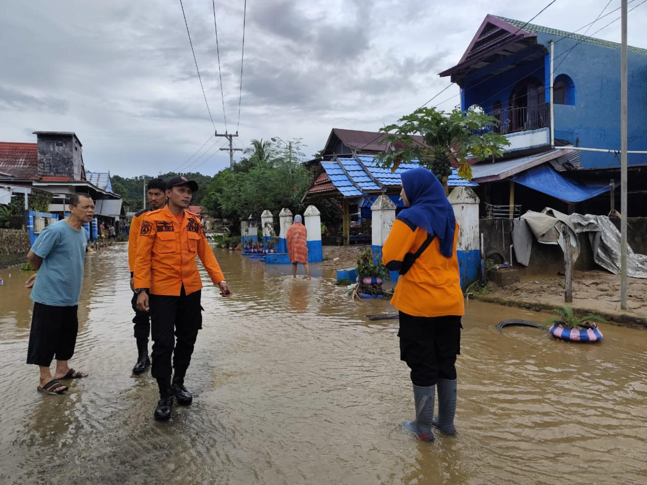 Inundaciones en Indonesia. Foto: EFE