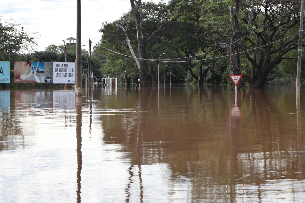 Inundaciones en Salto, Uruguay. Foto: EFE