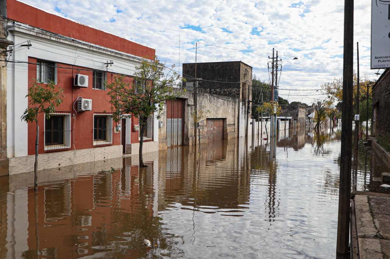 Inundaciones en Salto, Uruguay. Foto: EFE