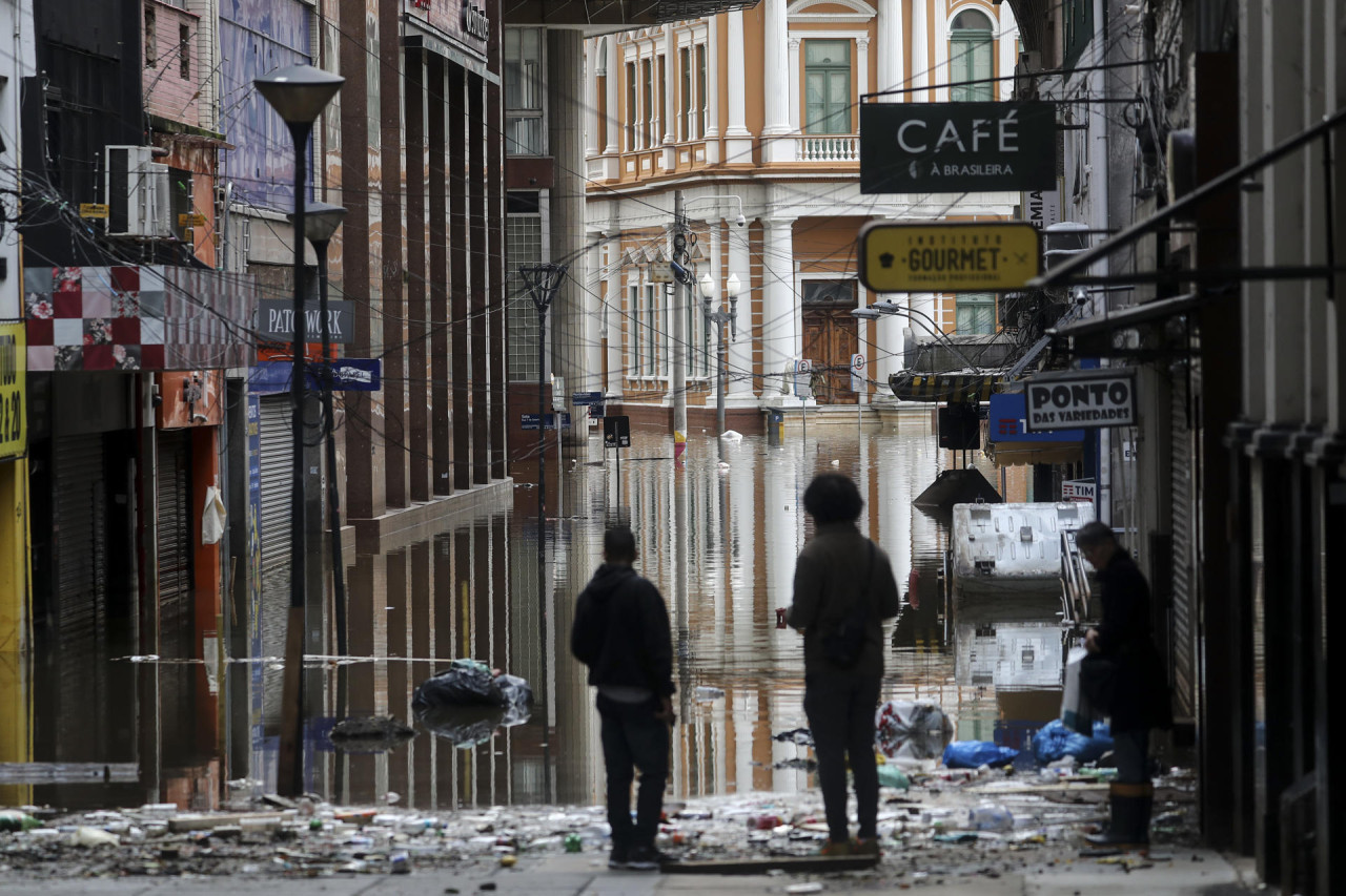 Se esperan nuevas inundaciones en Porto Alegre, Brasil. Foto: EFE.