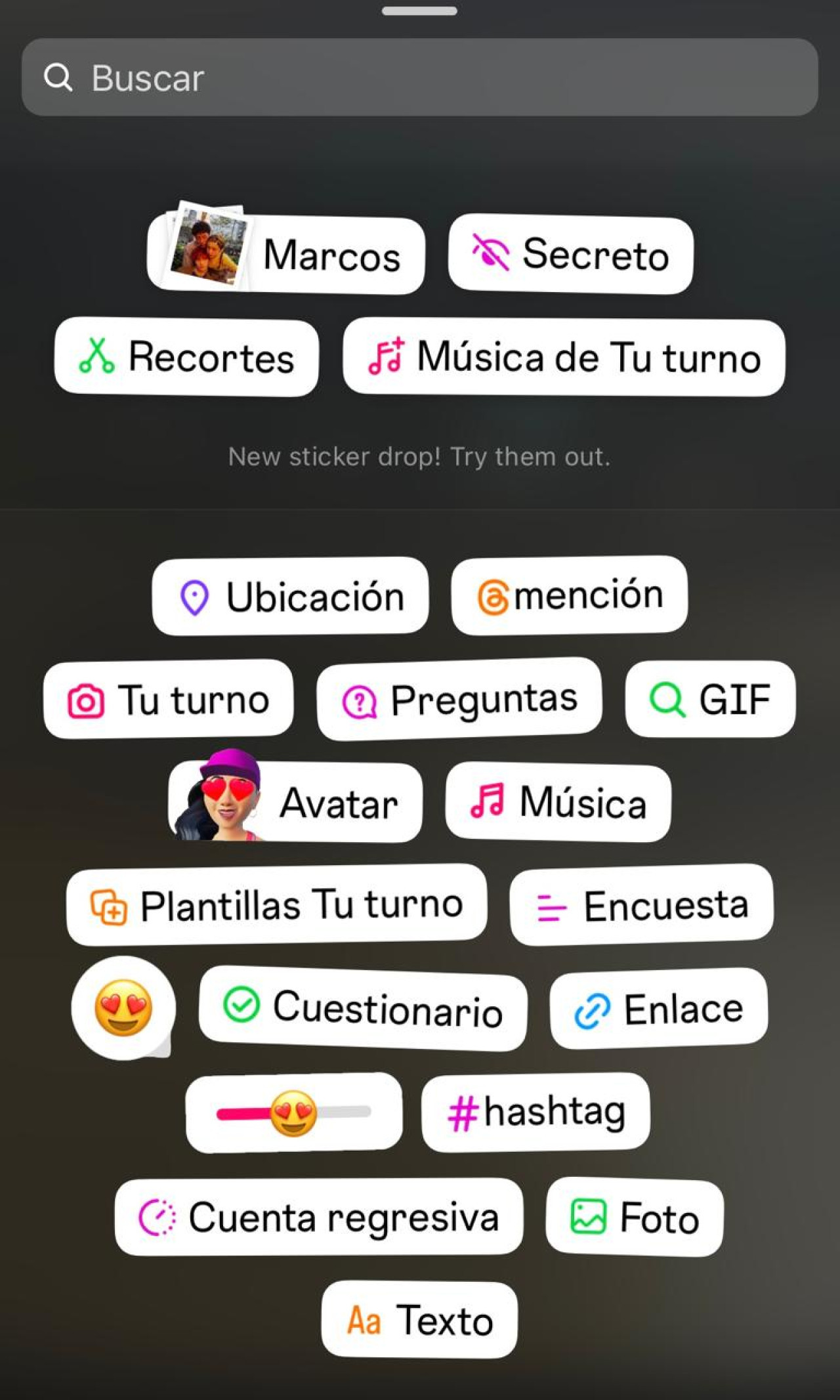 Los nuevos stickers de Instagram.