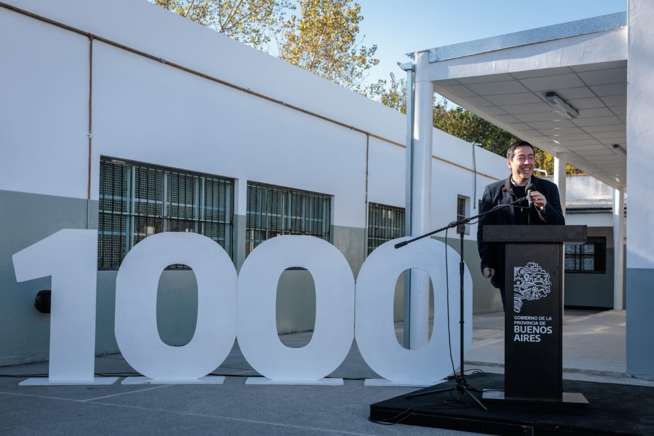 Nardini y Kicillof inauguraron nuevas aulas en una escuela de Los Polvorines.