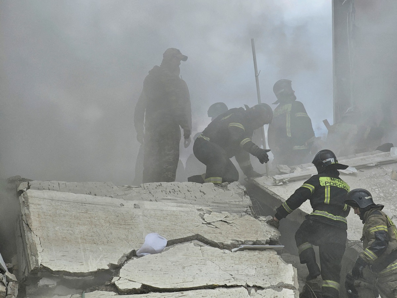Ataque en Bélgorod. Foto: Reuters.