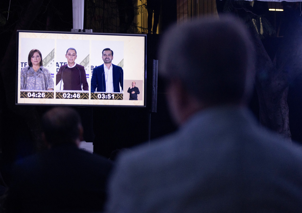 Xóchitl Gálvez, Jorge Álvarez Máynez y Claudia Sheinbaum; elecciones en México. Foto: Reuters