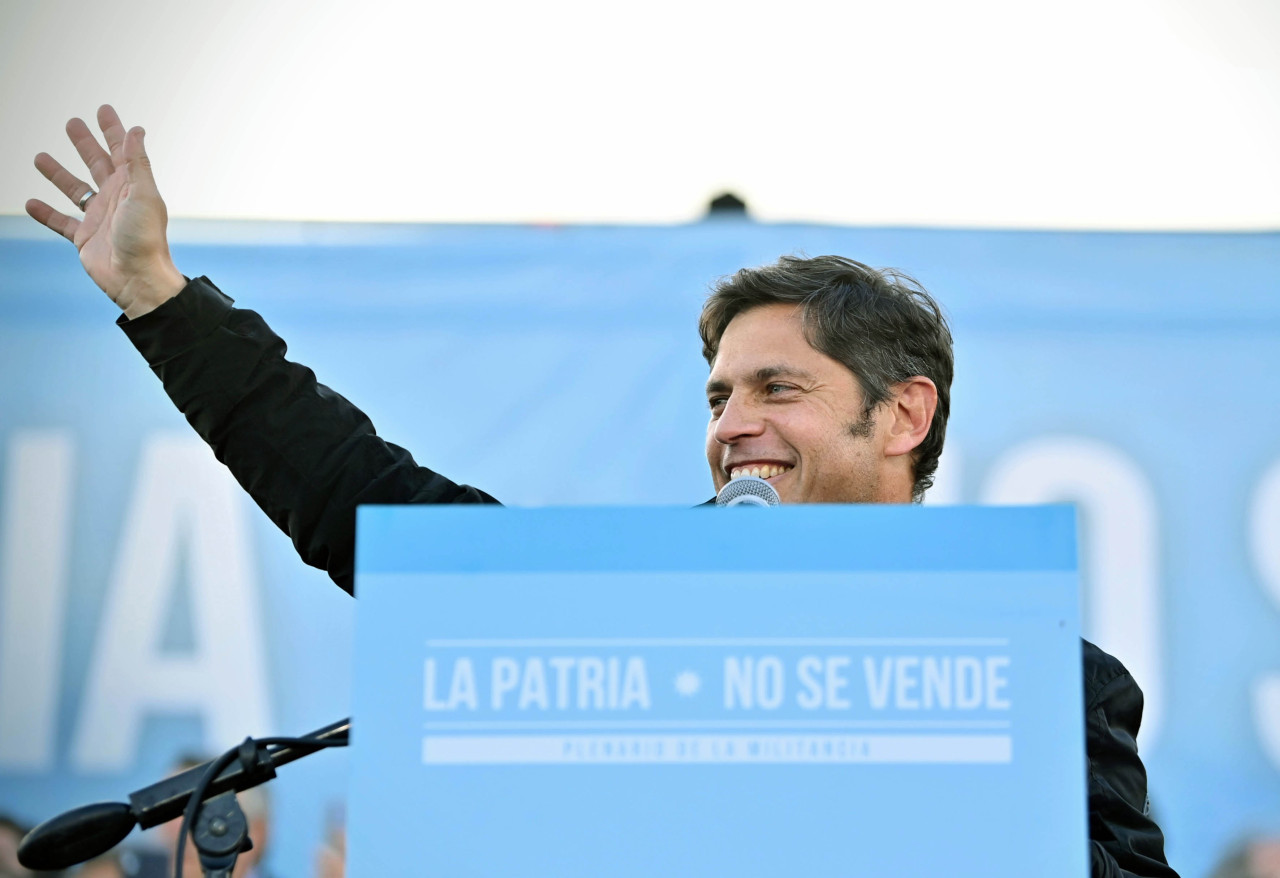 Axel Kicillof en Florencio Varela. Foto: NA.