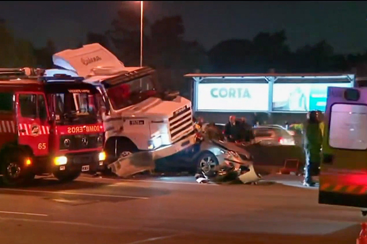 Trágico accidente en la Panamericana. Foto: NA.