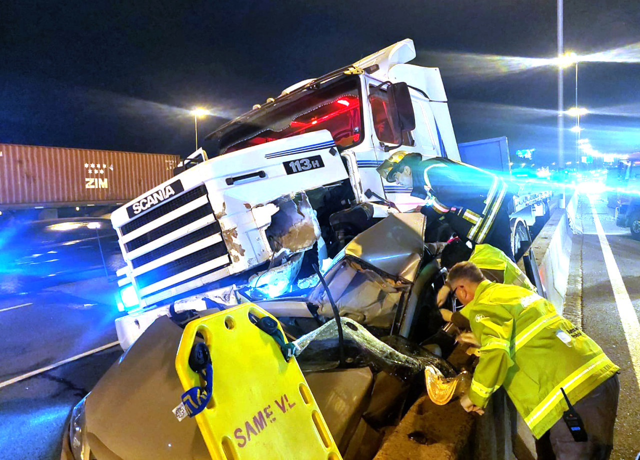 Trágico accidente en la Panamericana. Foto: NA.