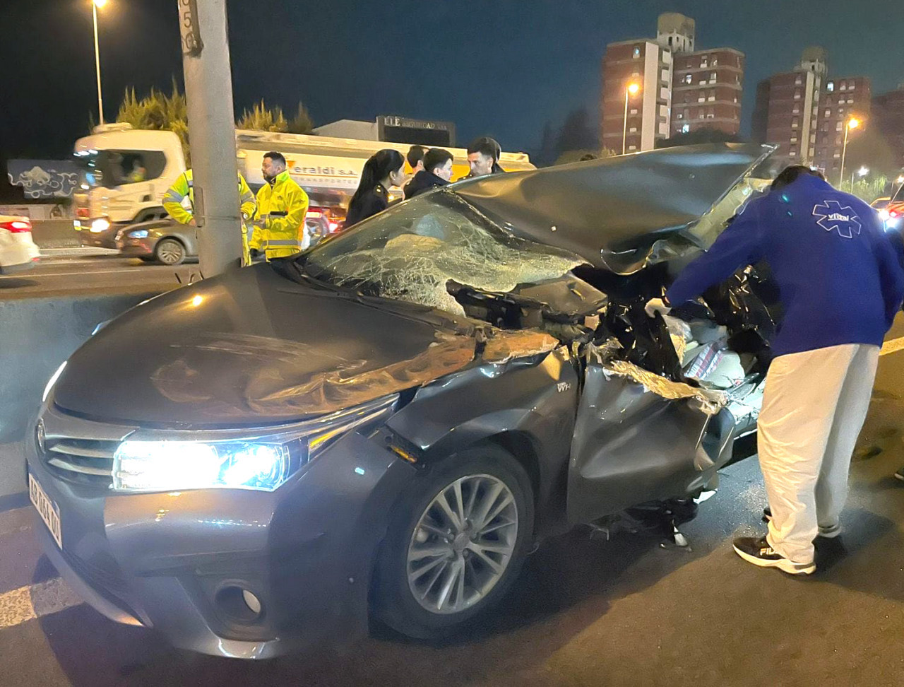 Trágico accidente en la Panamericana. Foto: NA.