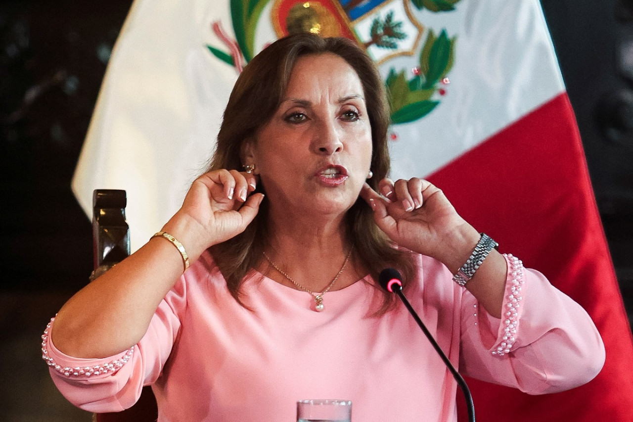 Dina Boluarte, presidenta de Perú. Foto: Reuters.