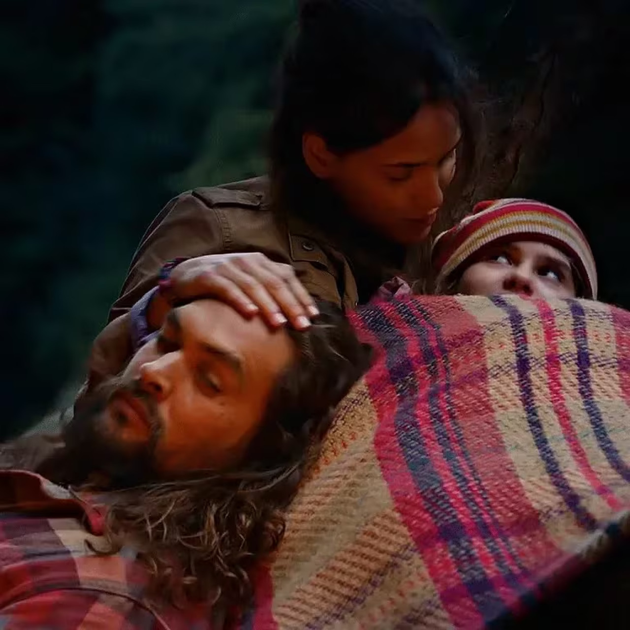 Adria Arjona y Jason Momoa en "Sweet Girl". Foto: Netflix