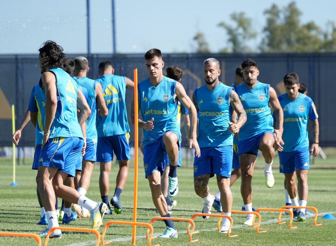 Entrenamiento de Boca Juniors. Foto: NA.