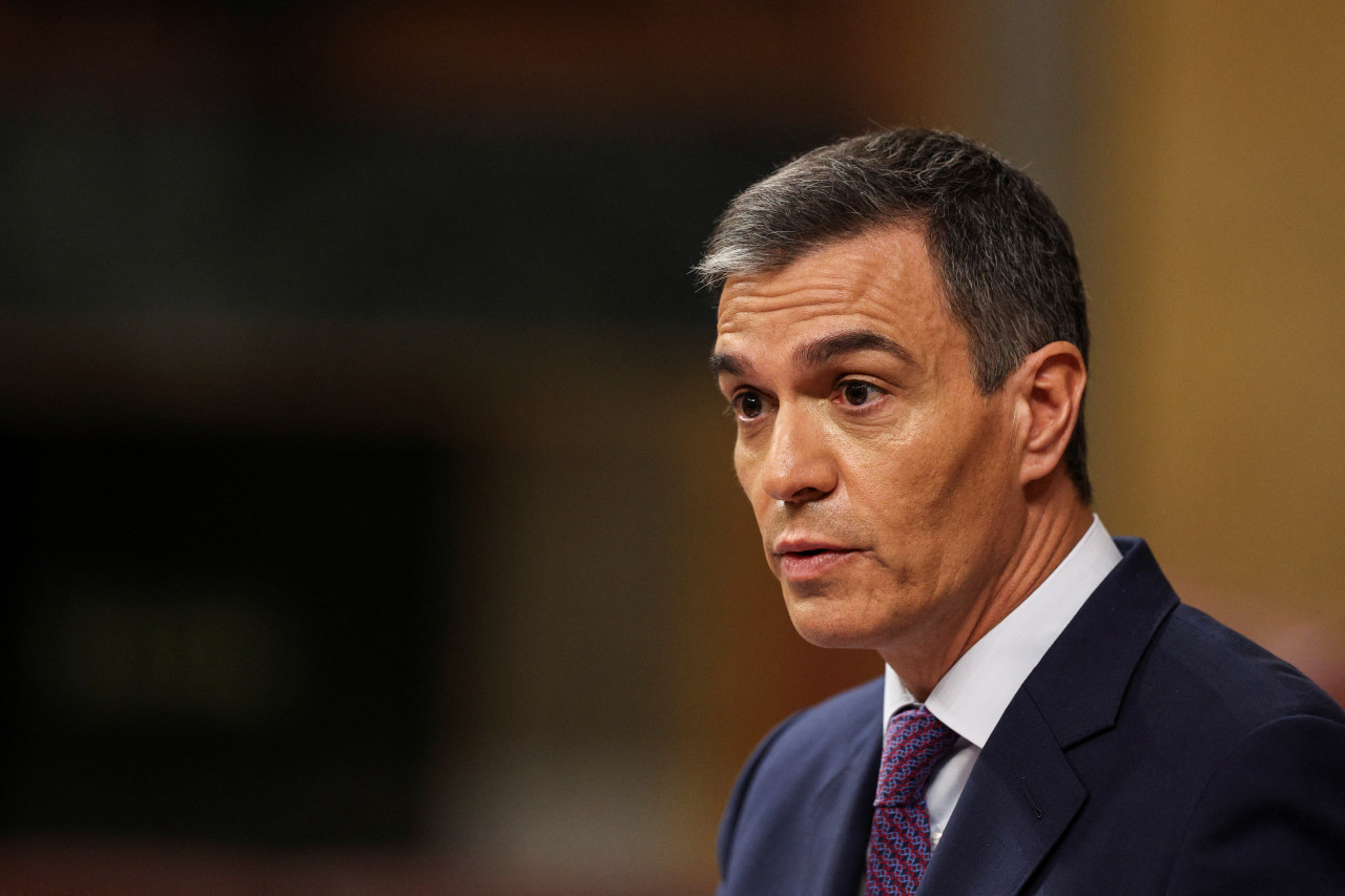 Pedro Sánchez ante el Congreso español. Foto: REUTERS.