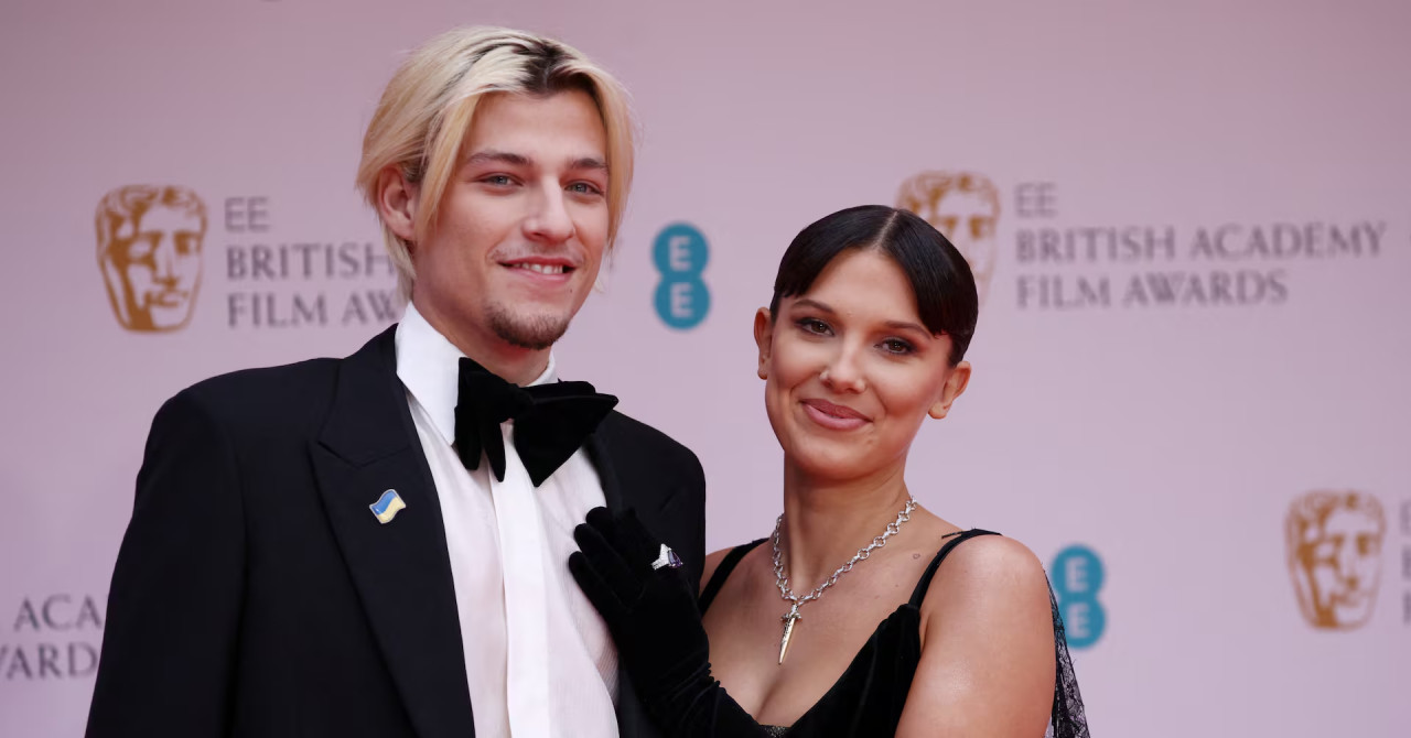 Millie Bobby Brown y Jake Bongiovi. Foto: Reuters