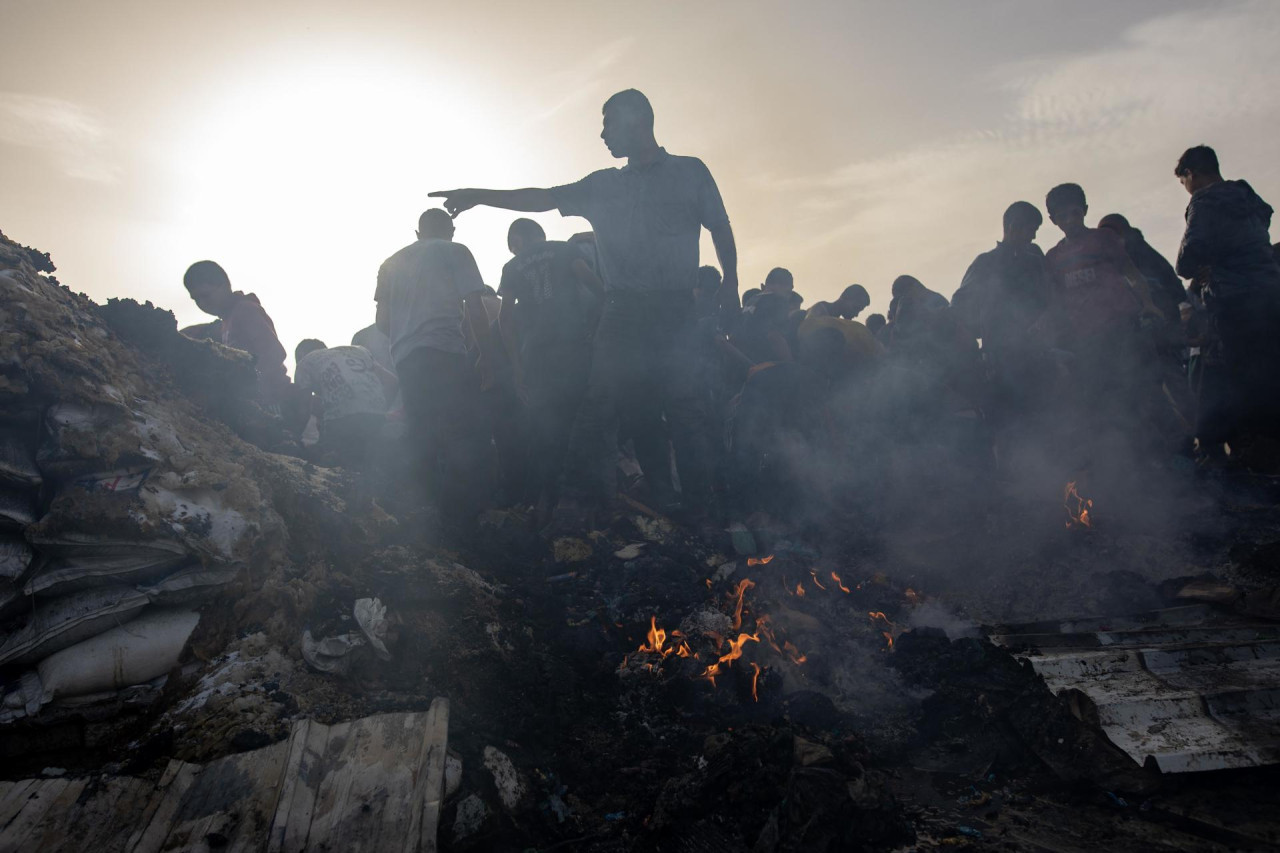 Graves ataques en Rafah, Gaza. Foto:EFE