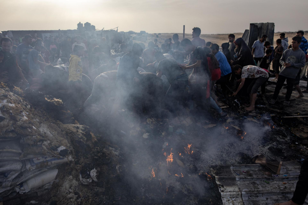 Graves ataques en Rafah, Gaza. Foto:EFE