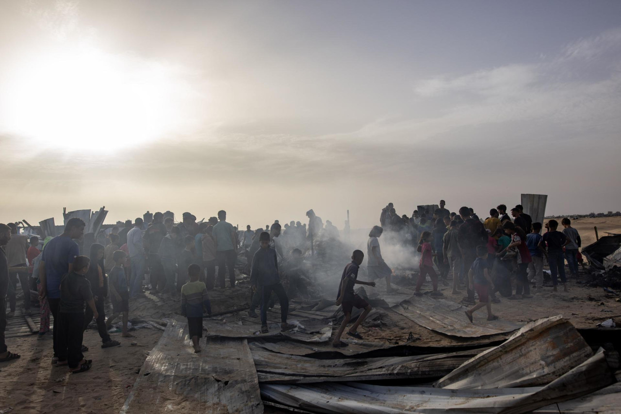 Graves ataques en Rafah, Gaza. Foto:EFE