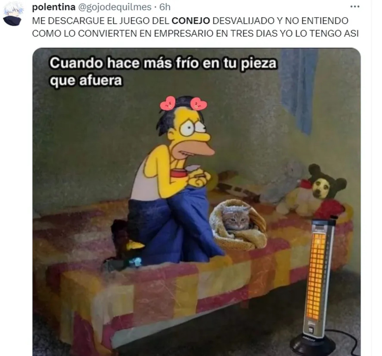 Memes sobre el videojuego del conejo que se volvió viral. Foto: X.