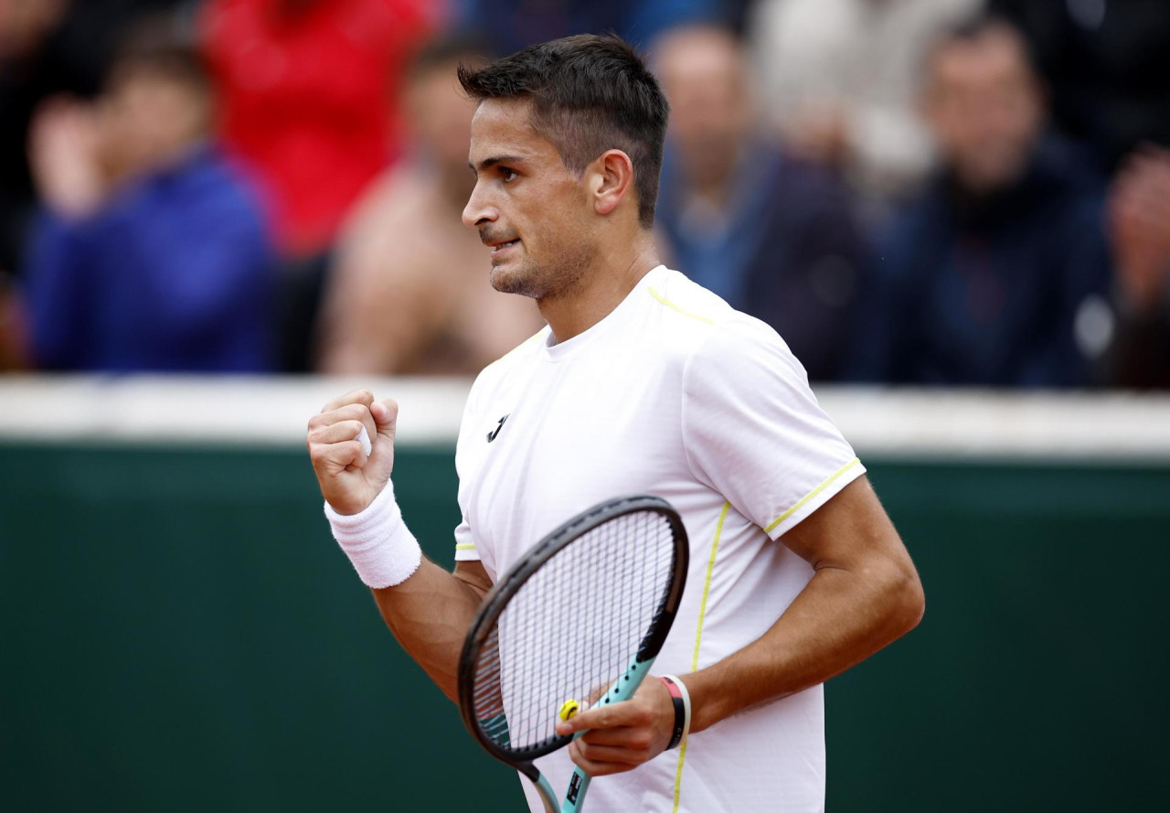 Mariano Navone en Roland Garros. Foto: EFE.