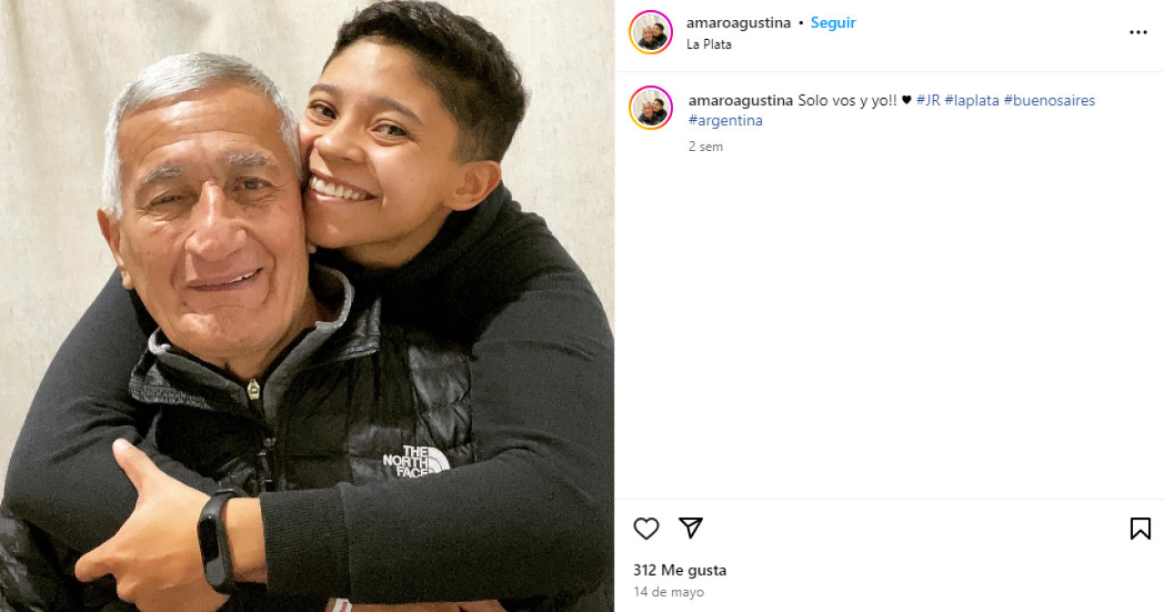 Los posteos de Agustina Amaro junto a Juan Ramón Verón en Instagram.