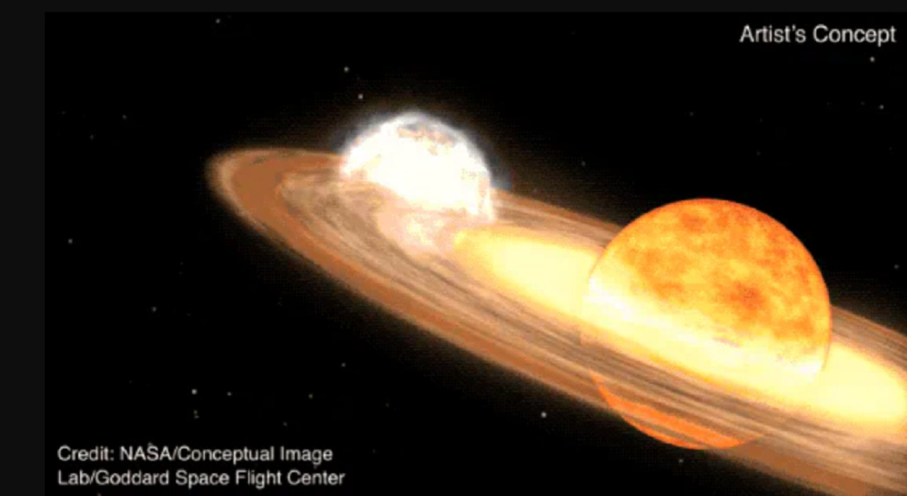 Así sería la explosión de la T Coronae Borealis. Foto: NASA