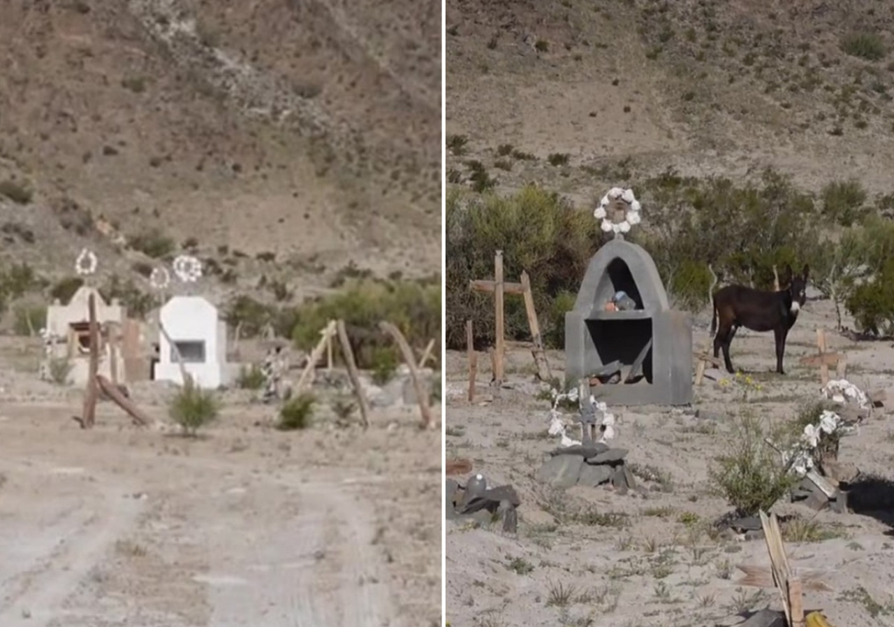 Cementerio de Tatón, Catamarca. Fotos: captura de video