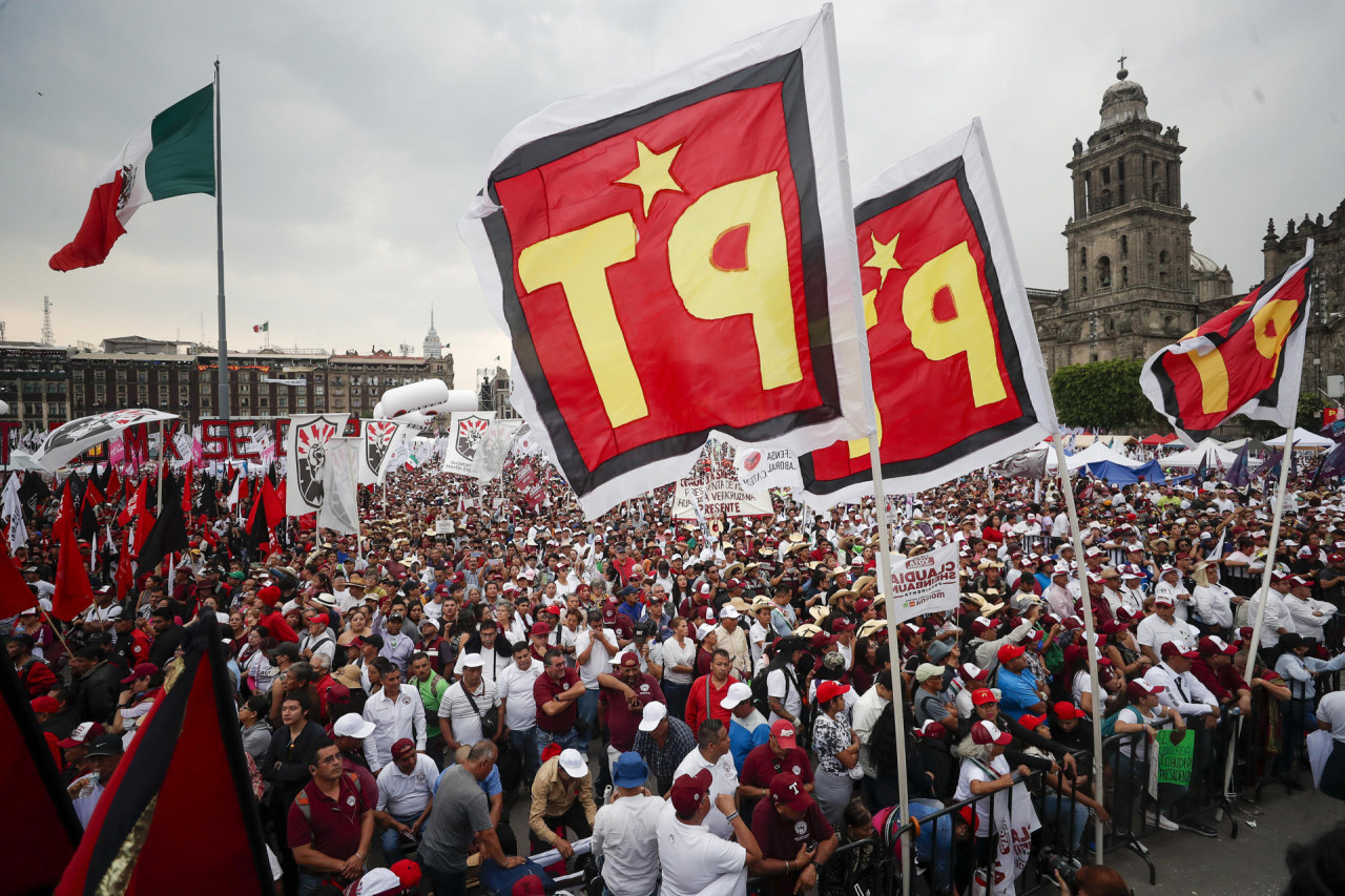 Cierre de campaña de Claudia Sheinbaum en Ciudad de México. Foto: EFE.