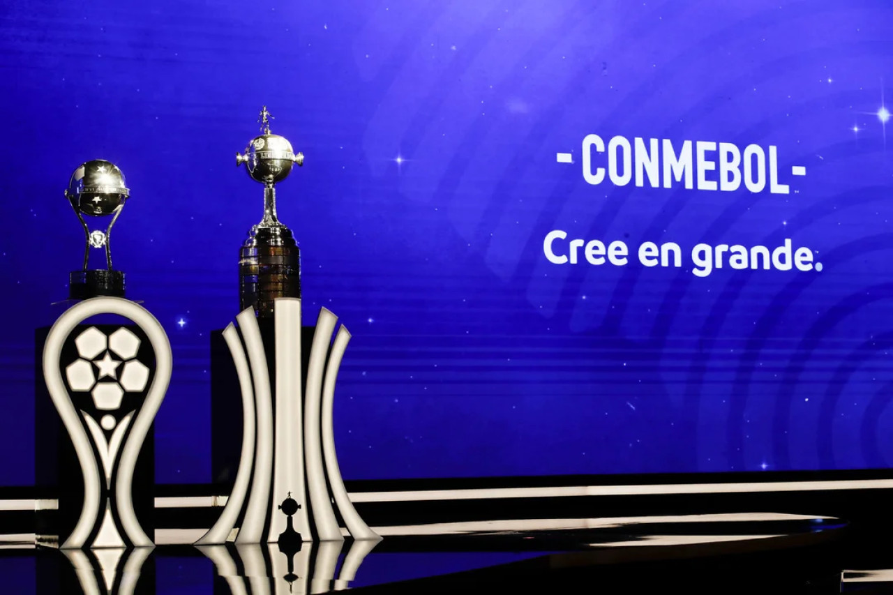 Trofeo de Copa Libertadores y Sudamericana. Foto: NA.