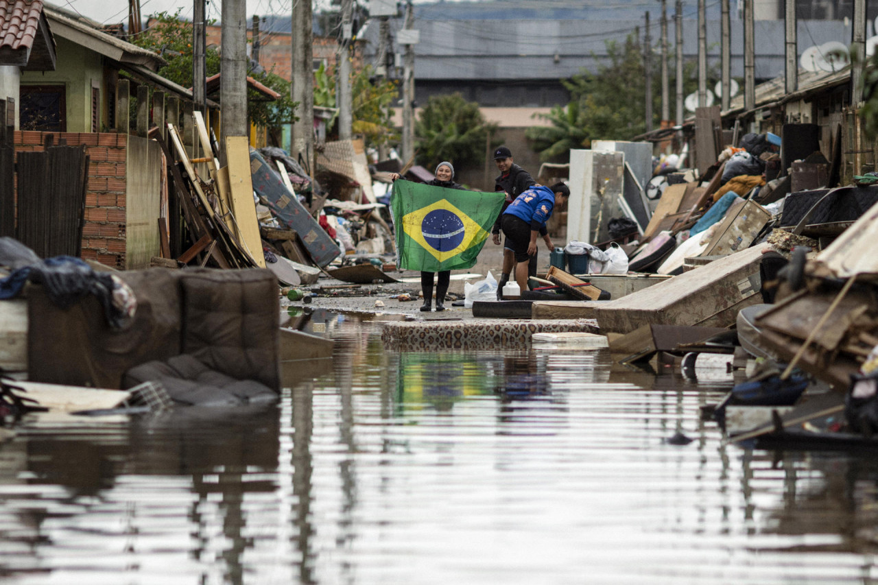 Inundaciones en Brasil. Foto: EFE