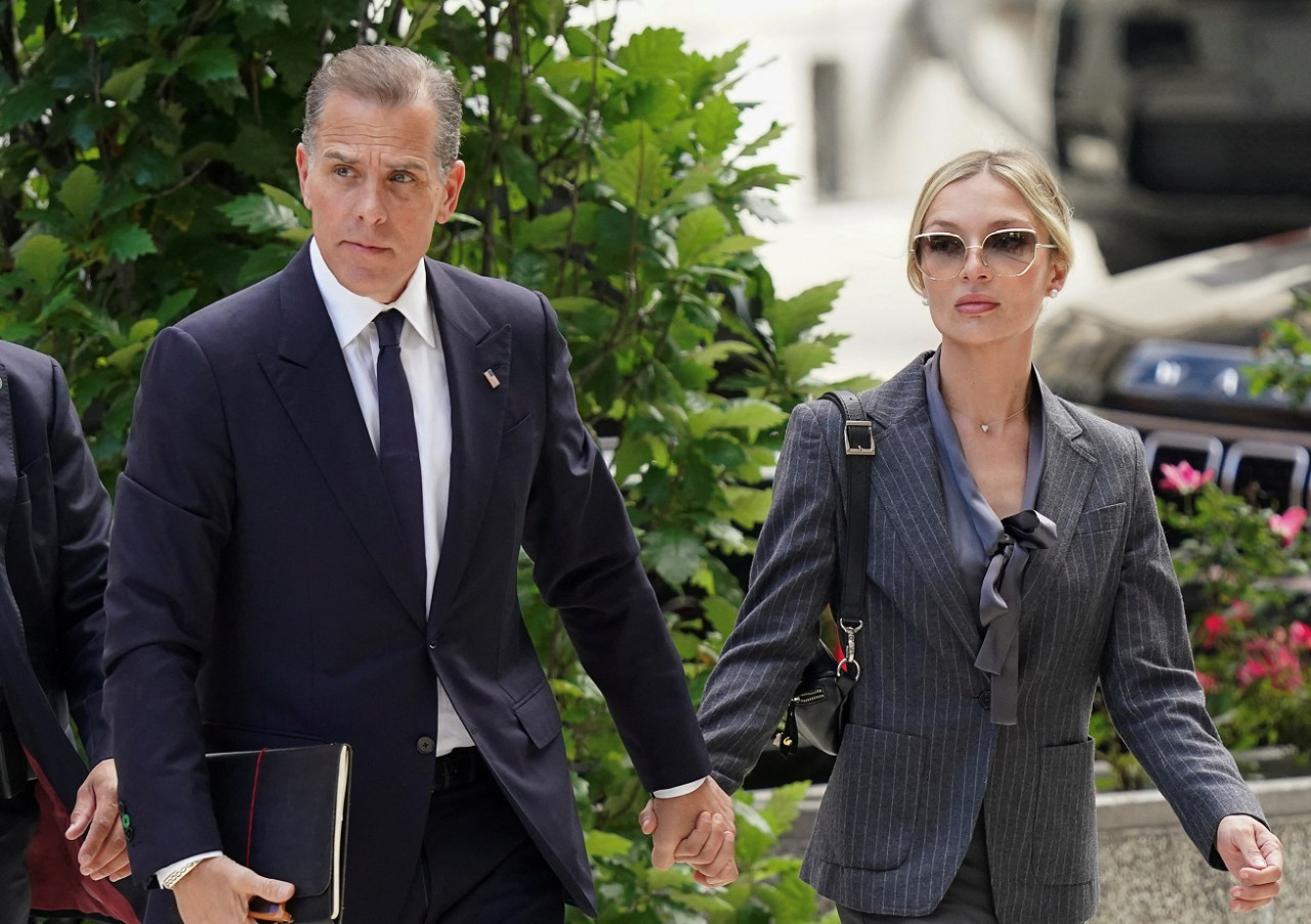 Hunter Biden llegando al juicio en su contra. Foto: Reuters