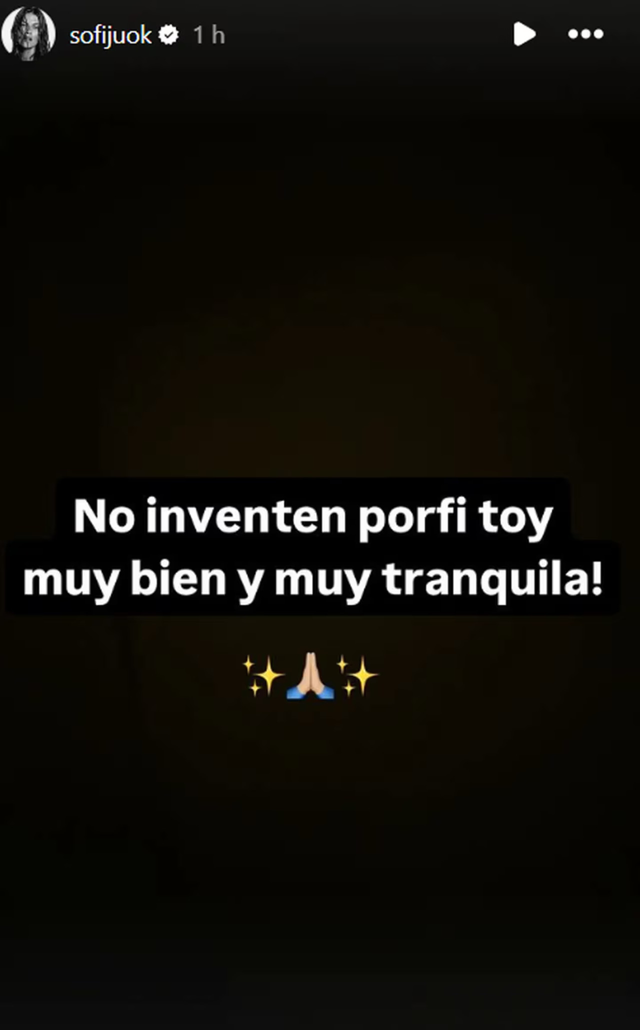 La respuesta de Sofía Jujuy. Foto: Instagram.